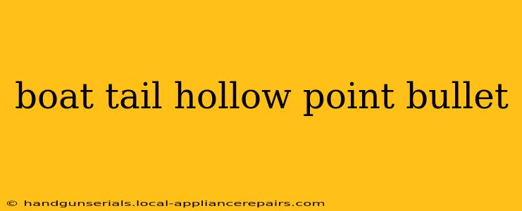 boat tail hollow point bullet