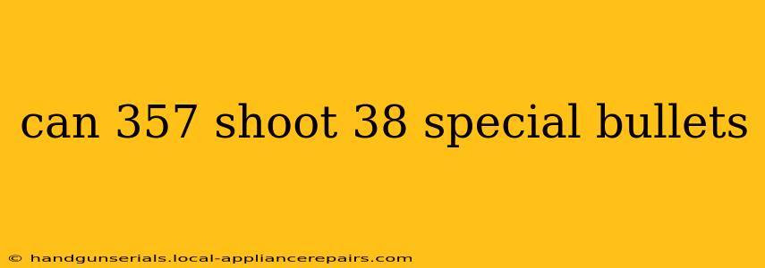 can 357 shoot 38 special bullets