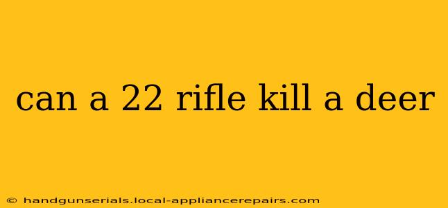 can a 22 rifle kill a deer