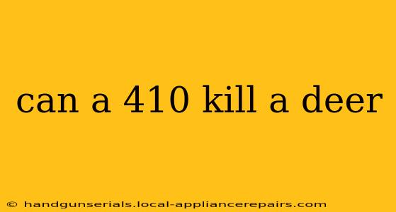 can a 410 kill a deer