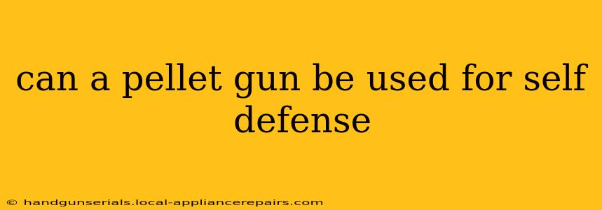 can a pellet gun be used for self defense