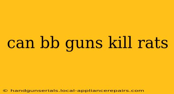 can bb guns kill rats