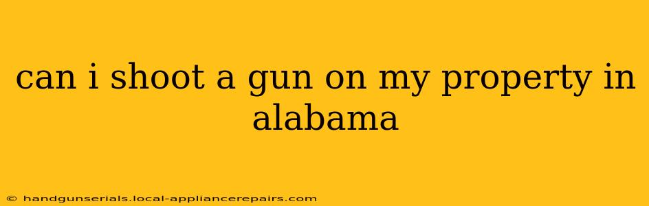 can i shoot a gun on my property in alabama