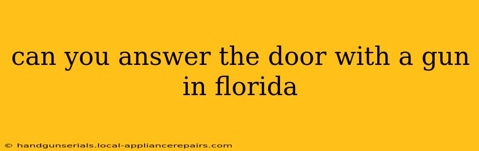 can you answer the door with a gun in florida