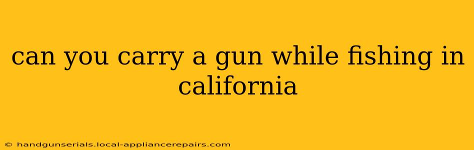 can you carry a gun while fishing in california