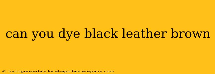 can you dye black leather brown