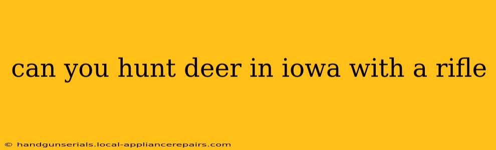 can you hunt deer in iowa with a rifle