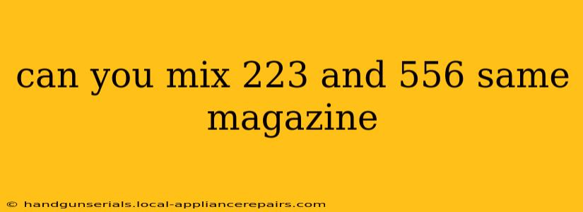 can you mix 223 and 556 same magazine