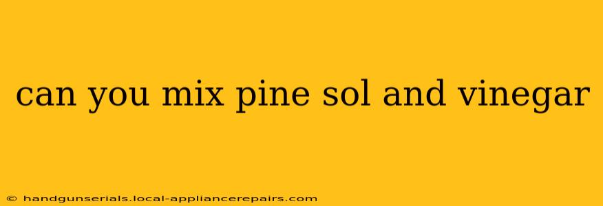 can you mix pine sol and vinegar