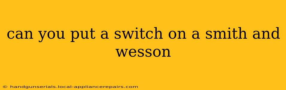 can you put a switch on a smith and wesson