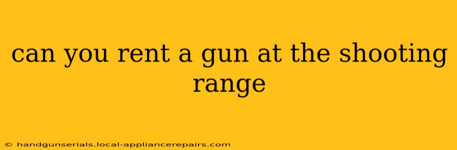 can you rent a gun at the shooting range