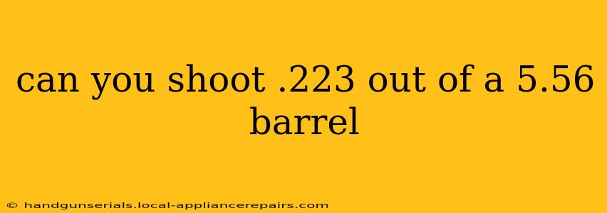 can you shoot .223 out of a 5.56 barrel