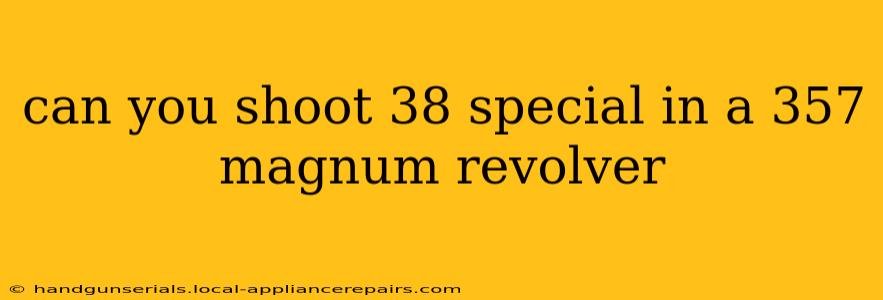 can you shoot 38 special in a 357 magnum revolver