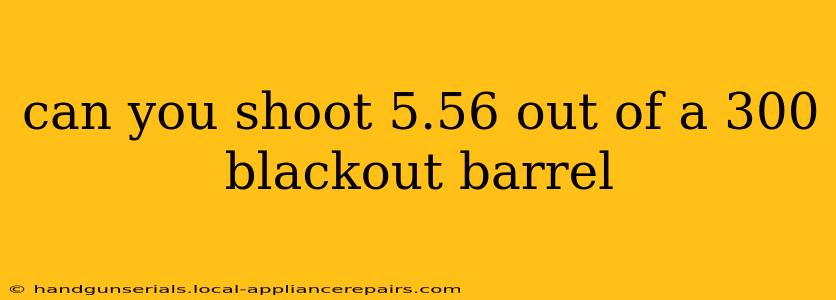 can you shoot 5.56 out of a 300 blackout barrel