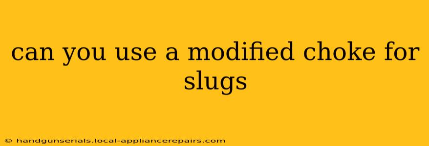 can you use a modified choke for slugs