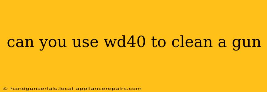 can you use wd40 to clean a gun