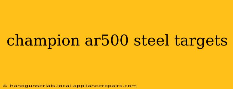 champion ar500 steel targets