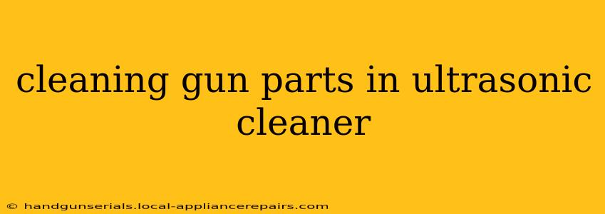 cleaning gun parts in ultrasonic cleaner