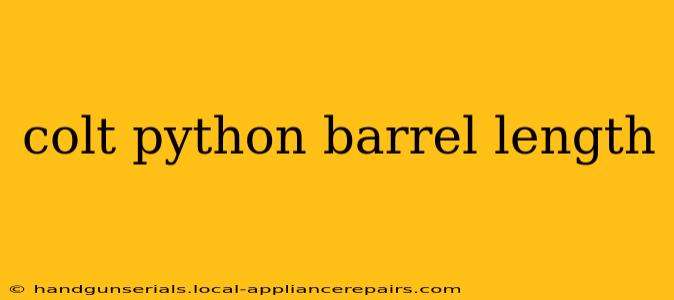 colt python barrel length