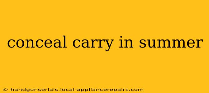 conceal carry in summer