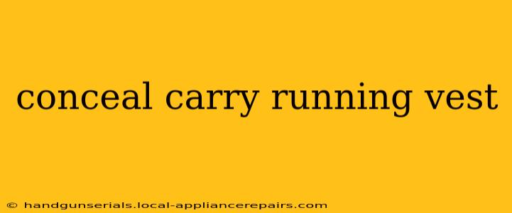 conceal carry running vest