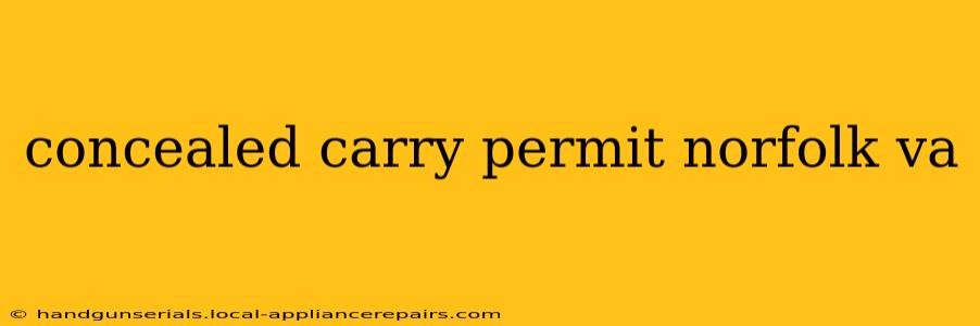 concealed carry permit norfolk va