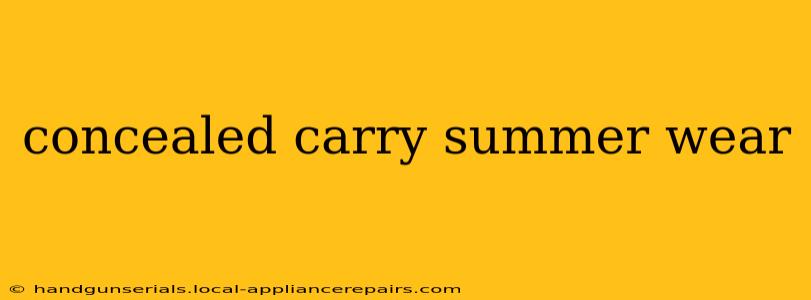 concealed carry summer wear