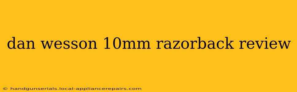 dan wesson 10mm razorback review