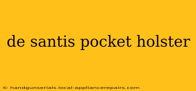 de santis pocket holster