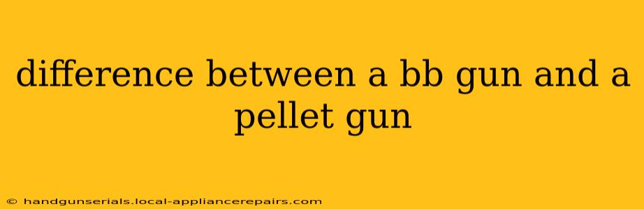 difference between a bb gun and a pellet gun