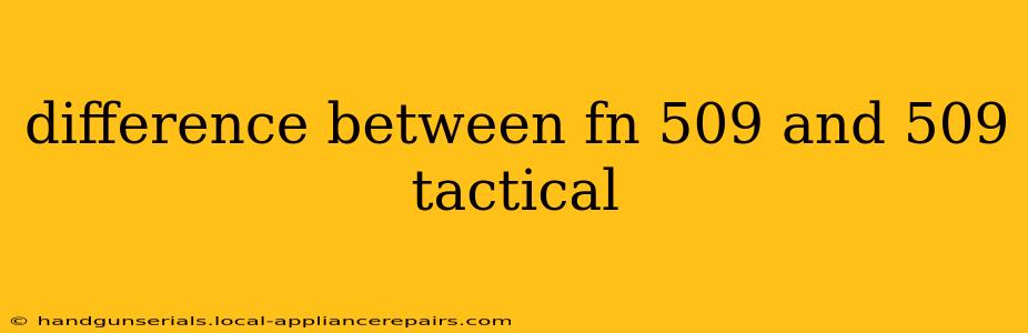 difference between fn 509 and 509 tactical