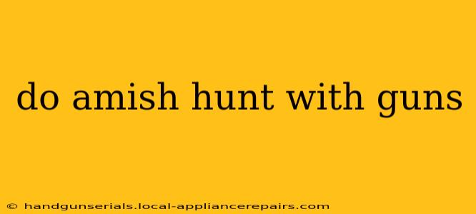 do amish hunt with guns