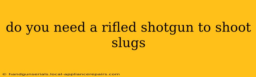 do you need a rifled shotgun to shoot slugs