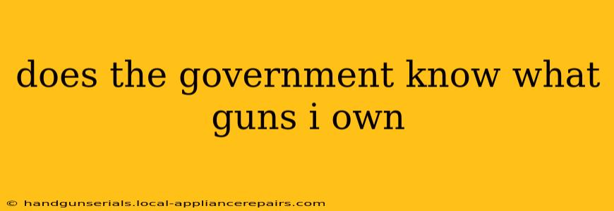 does the government know what guns i own