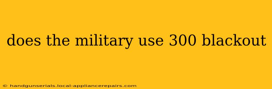 does the military use 300 blackout