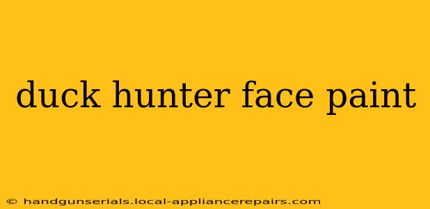 duck hunter face paint