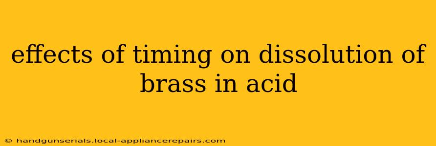 effects of timing on dissolution of brass in acid