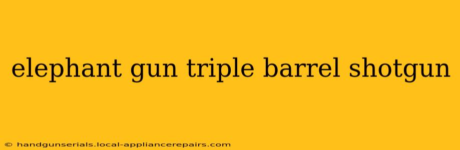 elephant gun triple barrel shotgun