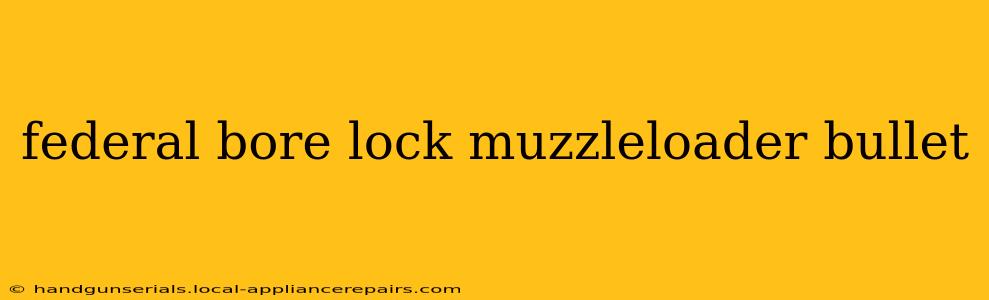 federal bore lock muzzleloader bullet