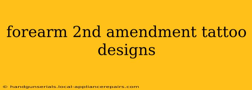 forearm 2nd amendment tattoo designs