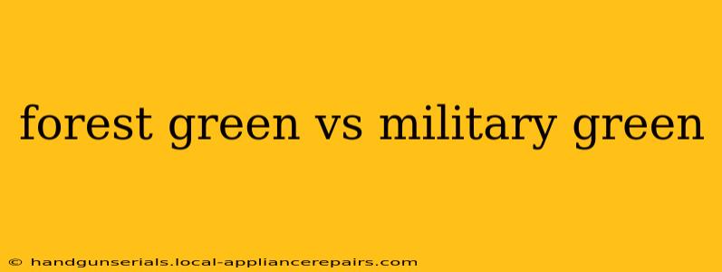 forest green vs military green