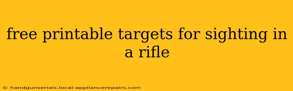 free printable targets for sighting in a rifle