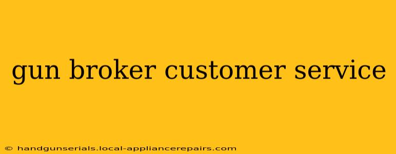 gun broker customer service