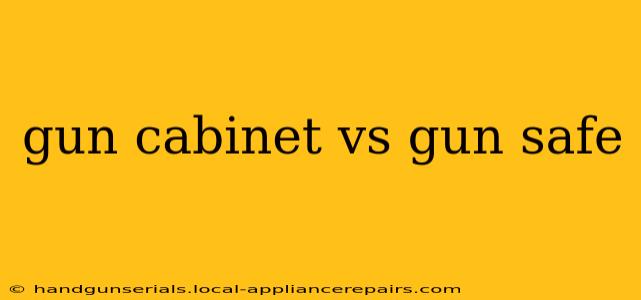 gun cabinet vs gun safe