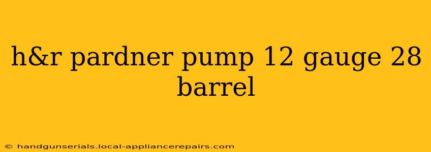 h&r pardner pump 12 gauge 28 barrel