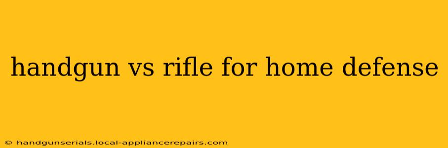 handgun vs rifle for home defense