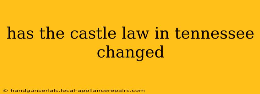 has the castle law in tennessee changed