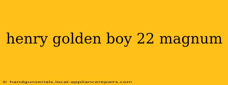 henry golden boy 22 magnum