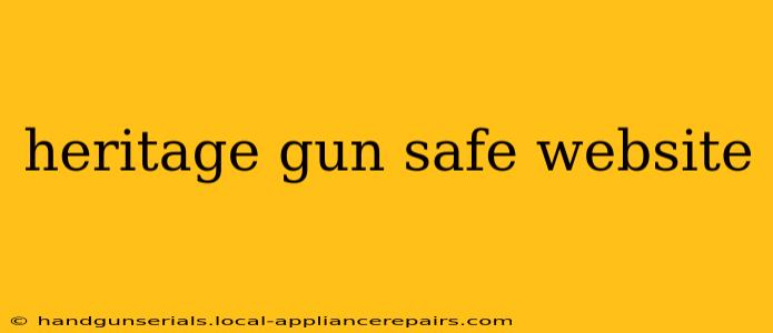 heritage gun safe website