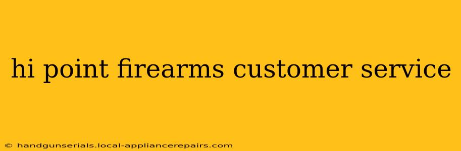 hi point firearms customer service